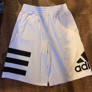 White Adidas Gym Shorts